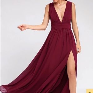Heavenly Hues Burgundy Maxi Dress M